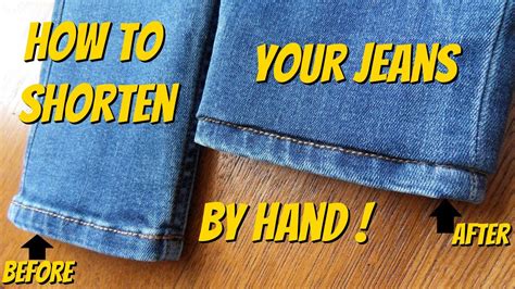 jeans pegging|how to shorten pant legs.